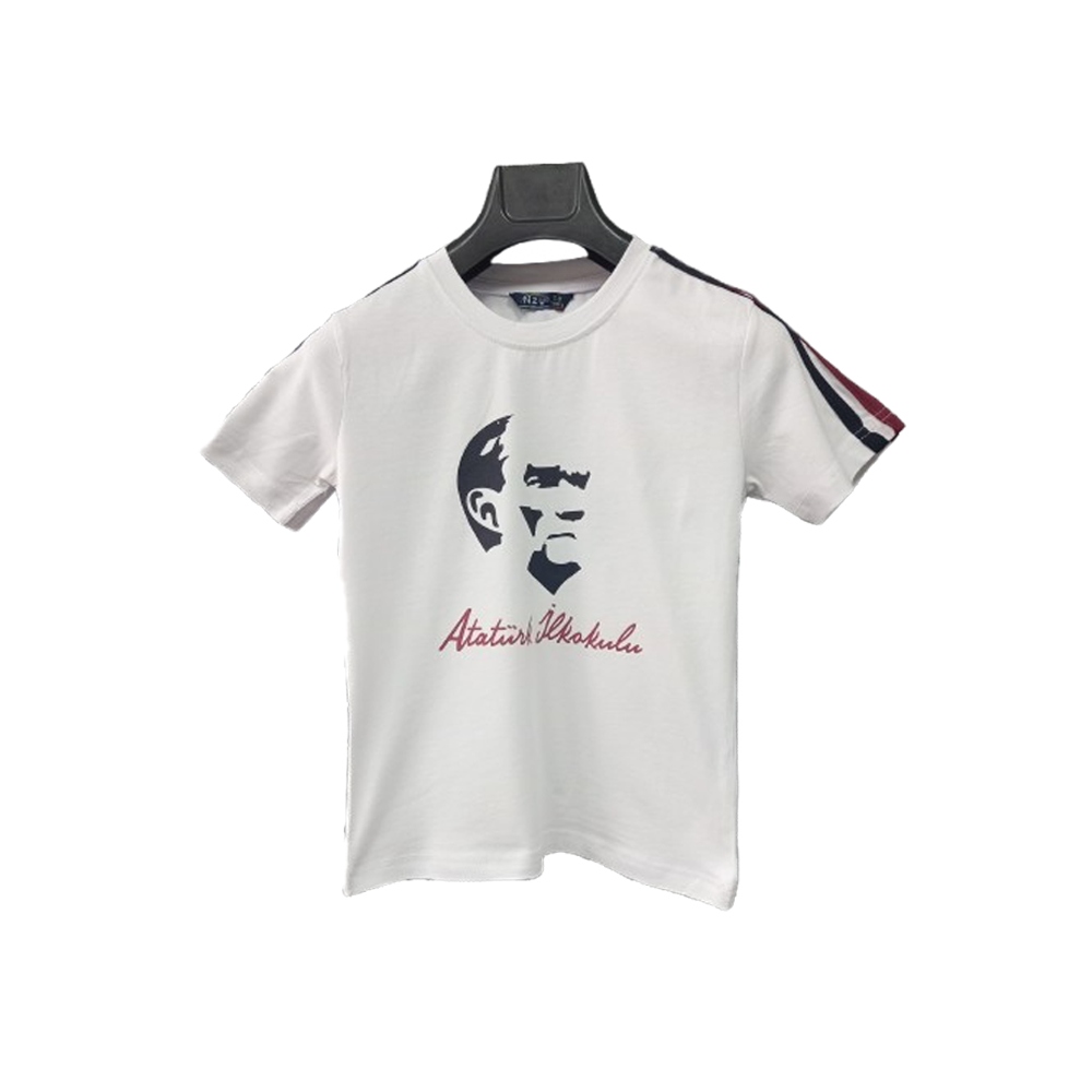 Urla Atatürk İlkokulu Kız Öğrenci Atatürk Baskılı Kısa Kollu Tshirt