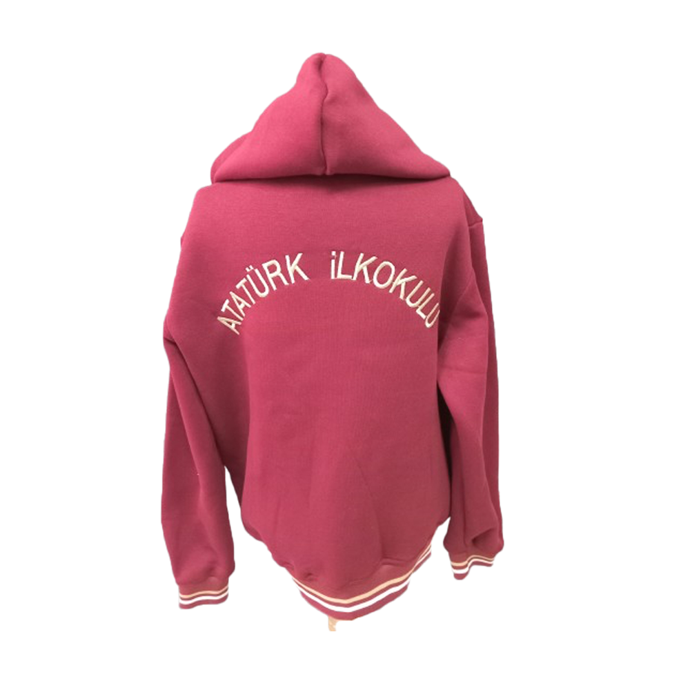Urla Atatürk İlkokulu Kız Öğrenci Fermuarlı Kapşonlu Sweatshirt
