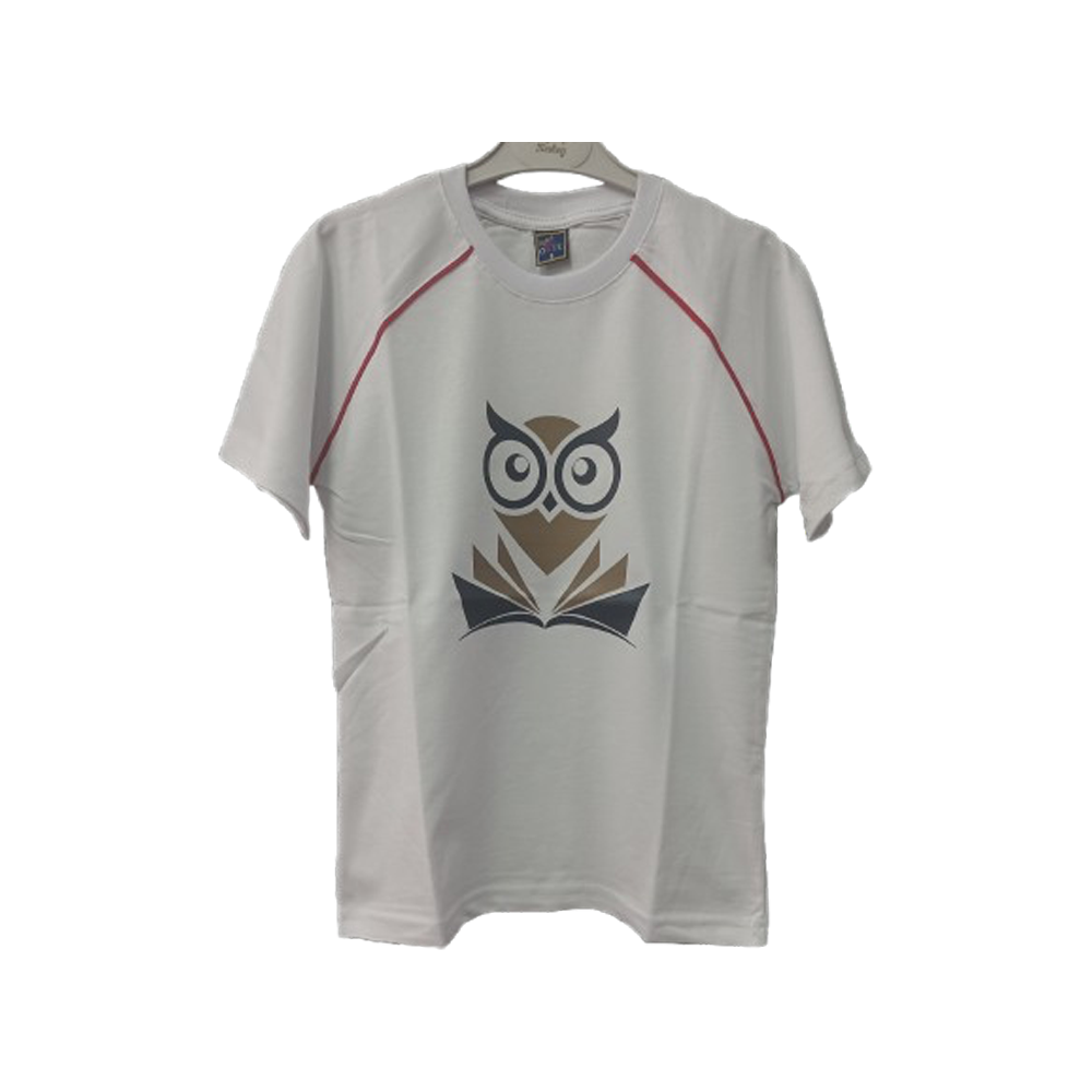 Hakkı Oğuz Tabaoğlu İlkokulu Kız Öğrenci Beyaz Bisiklet Yaka Beden Tshirt