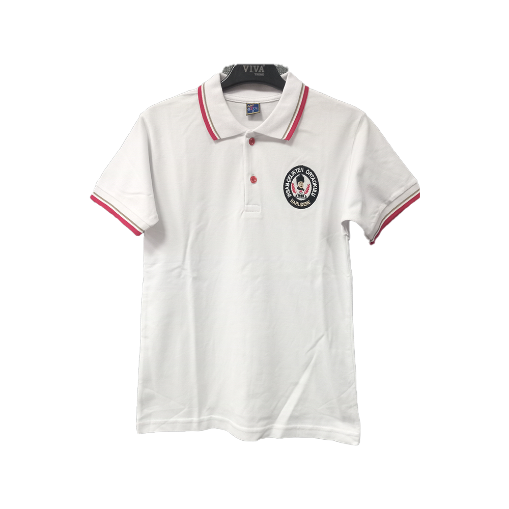 İhsan Çelikten Ortaokulu Kız Öğrenci Polo Yaka Kısa Kollu Tshirt