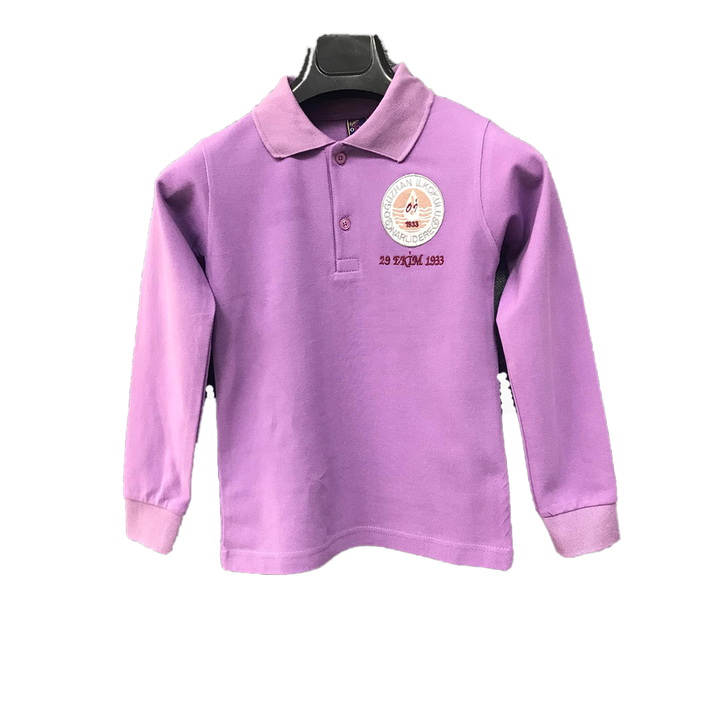 Oğuzhan İlkokulu Kız Öğrenci Polo Yaka Uzun Kollu Tshirt