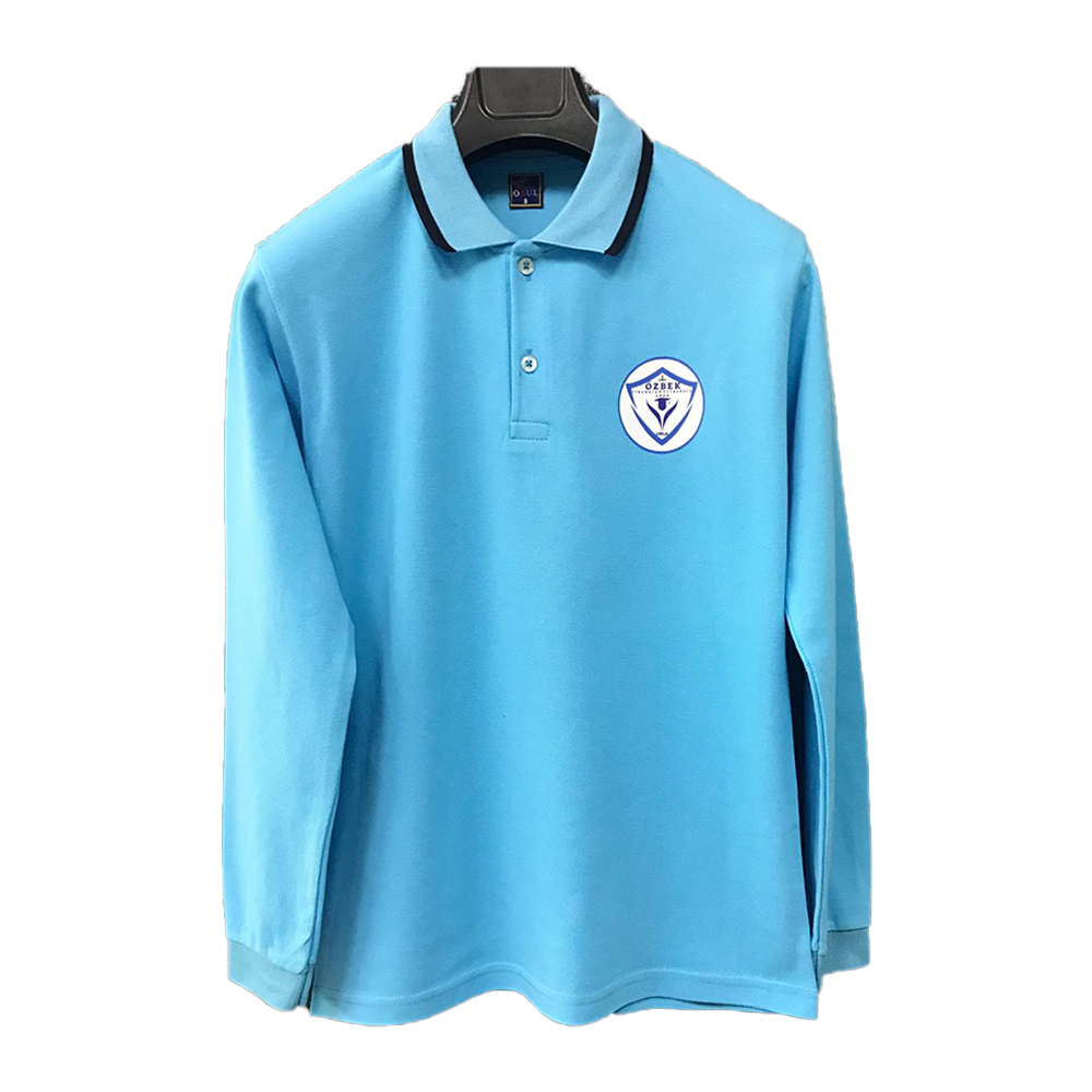 Özbek İlkokulu Kız Öğrenci Polo Yaka Uzun Kollu Tshirt