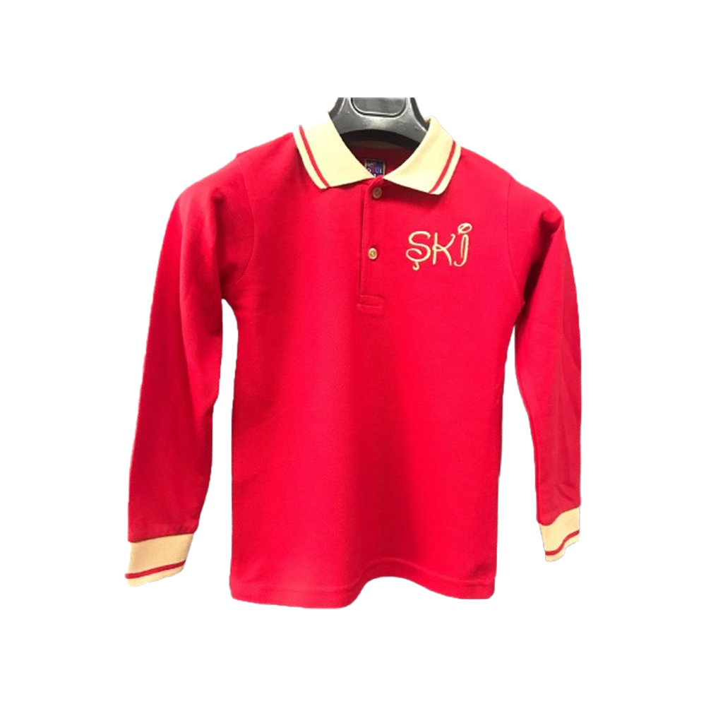 Şehit Kemal İlkokulu Kız Öğrenci Polo Yaka Uzun Kollu Tshirt