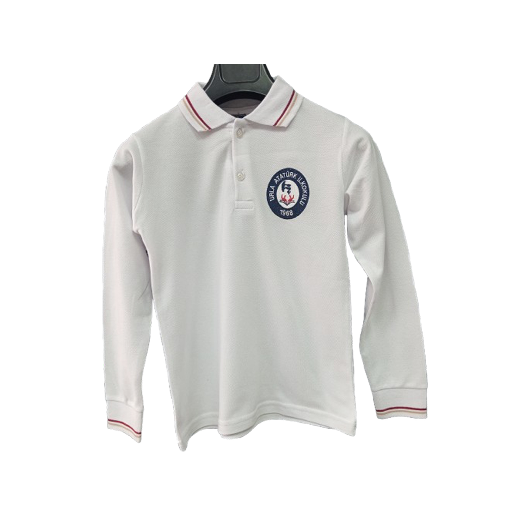 Urla  Atatürk İlkokulu Kız Öğrenci Polo Yaka Uzun Kollu Tshirt